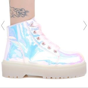 YRU Slayr Atlantis Holographic Platform Shoes